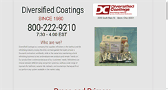 Desktop Screenshot of diversifiedcoatings.com
